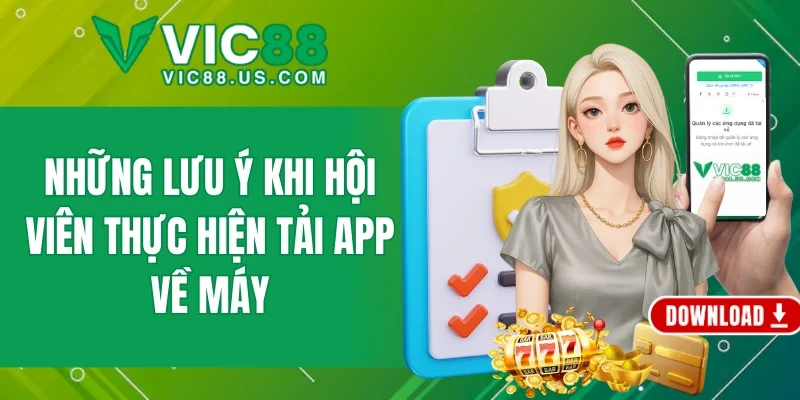 Hướng dẫn quan trọng để hội viên tải app VIC88 an toàn